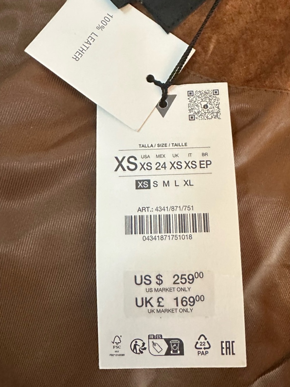 Zara Suede Bomber Jacket - NEW WITH TAGS - Picture 8 of 10